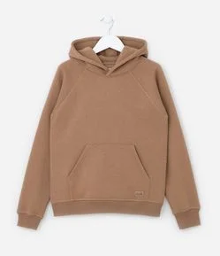 Casaco Infantil Básico com Capuz e Bolsos - Tam- 5 a 14 Anos