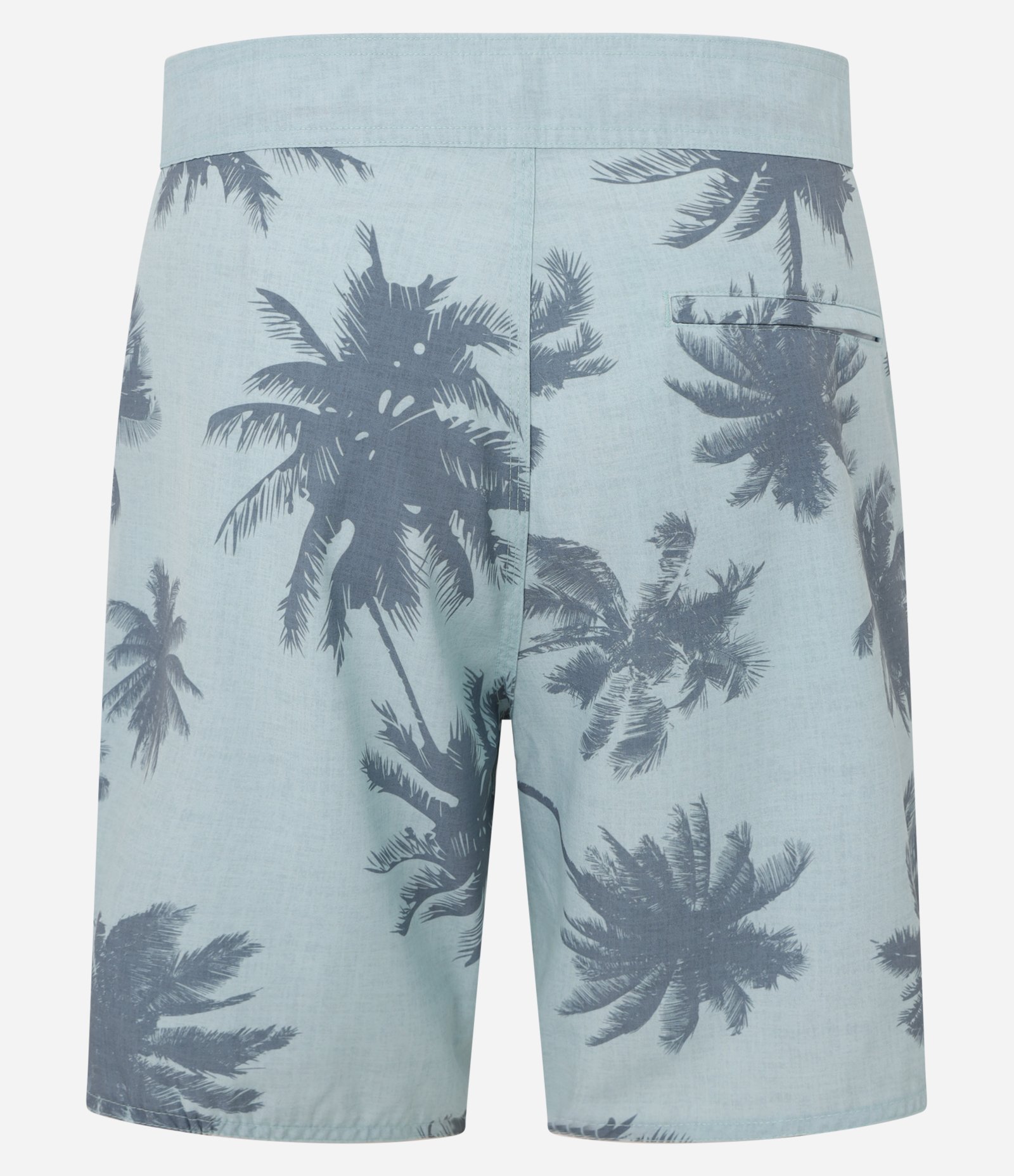 Bermuda em Microfibra com Cós Fixo e Estampa de Coqueiros Verde 5