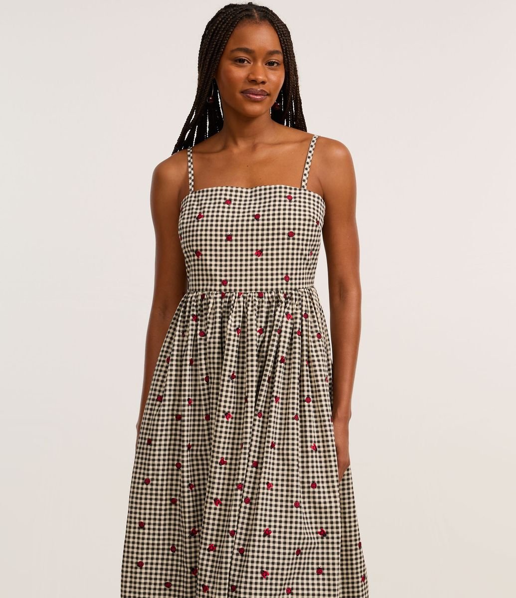 deals vestido vestido xadrez vermelho renner