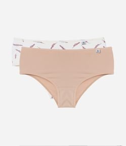 Kit 02 Calcinhas Largas em Microfibra com Elástico no Cós DelRio