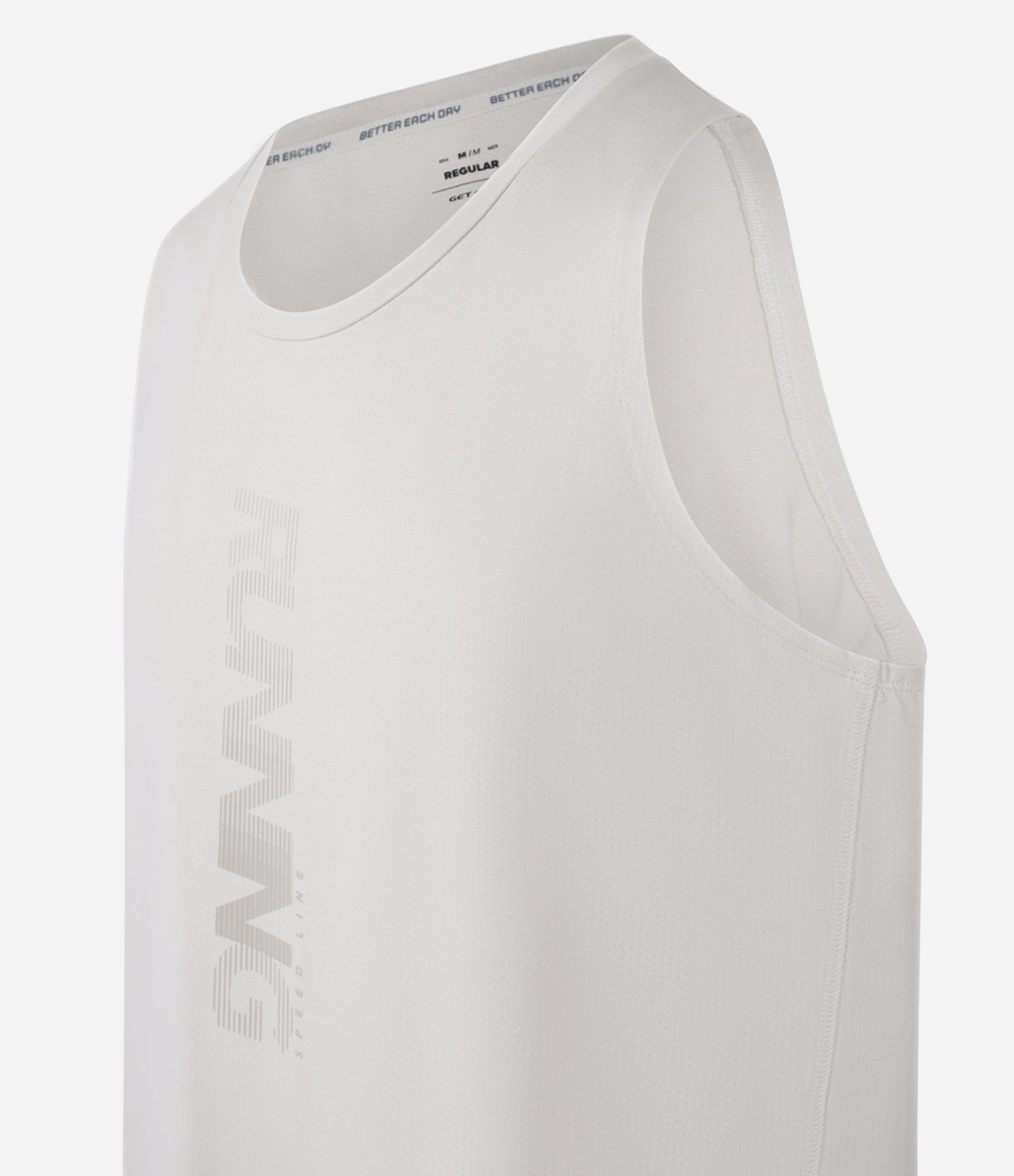 Regata Esportiva em  Tecnologia Dry Estampa  Lettering Vertical Off White 8