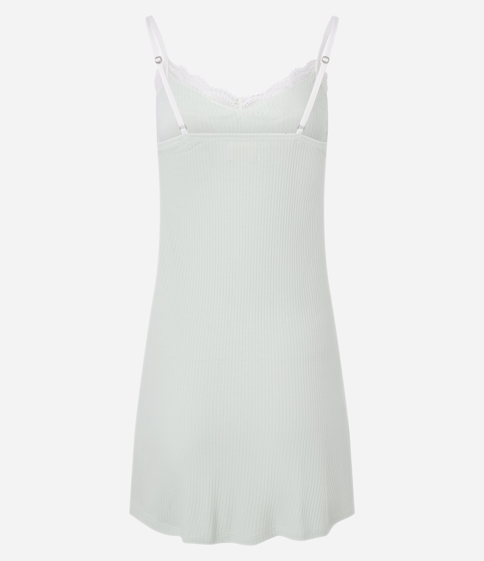 Camisola Alcinha em Viscose com Renda e Botões Verde Claro 6