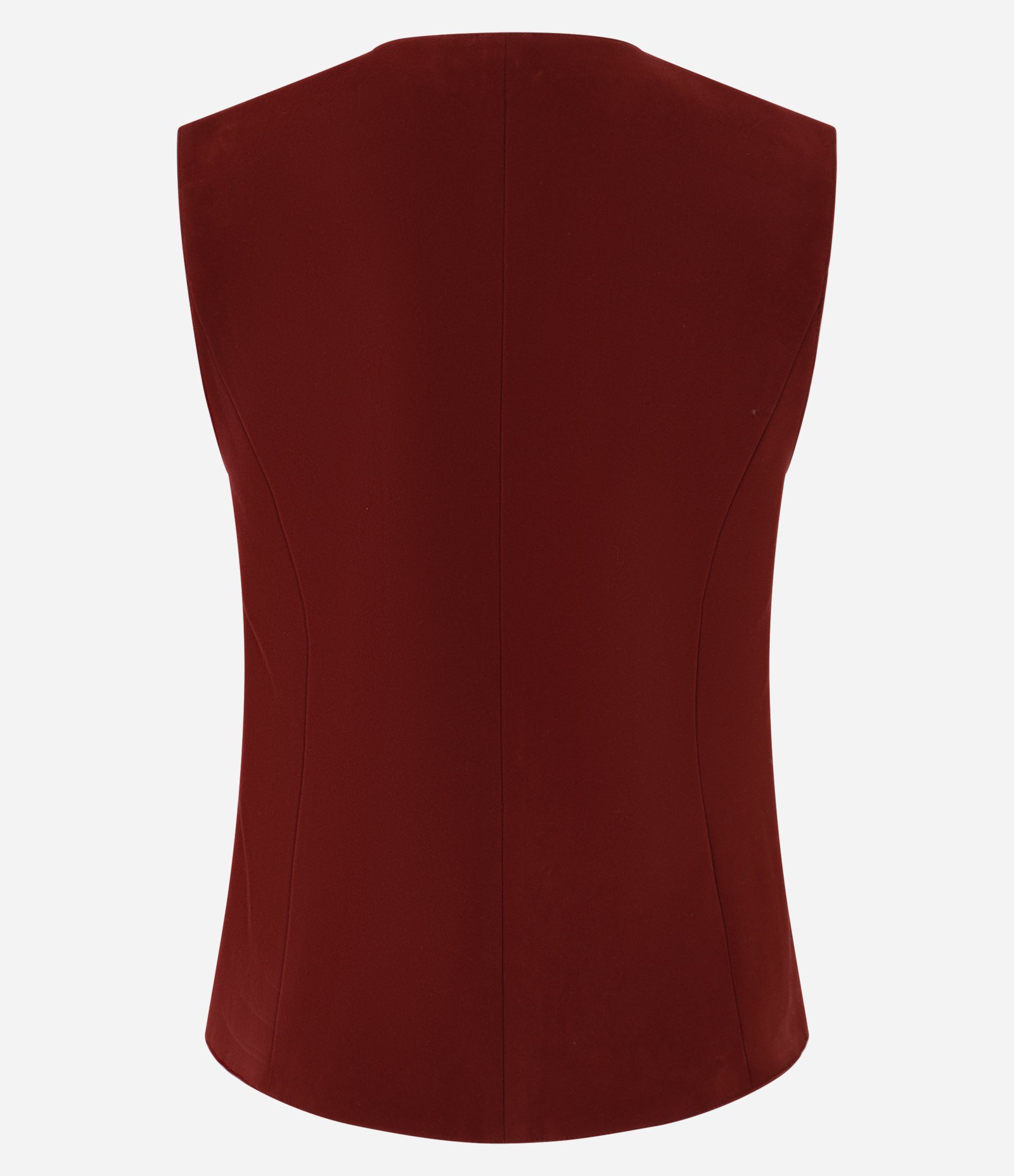 Colete Boho Alongado em Suede com Detalhe V na Barra Bordô 10