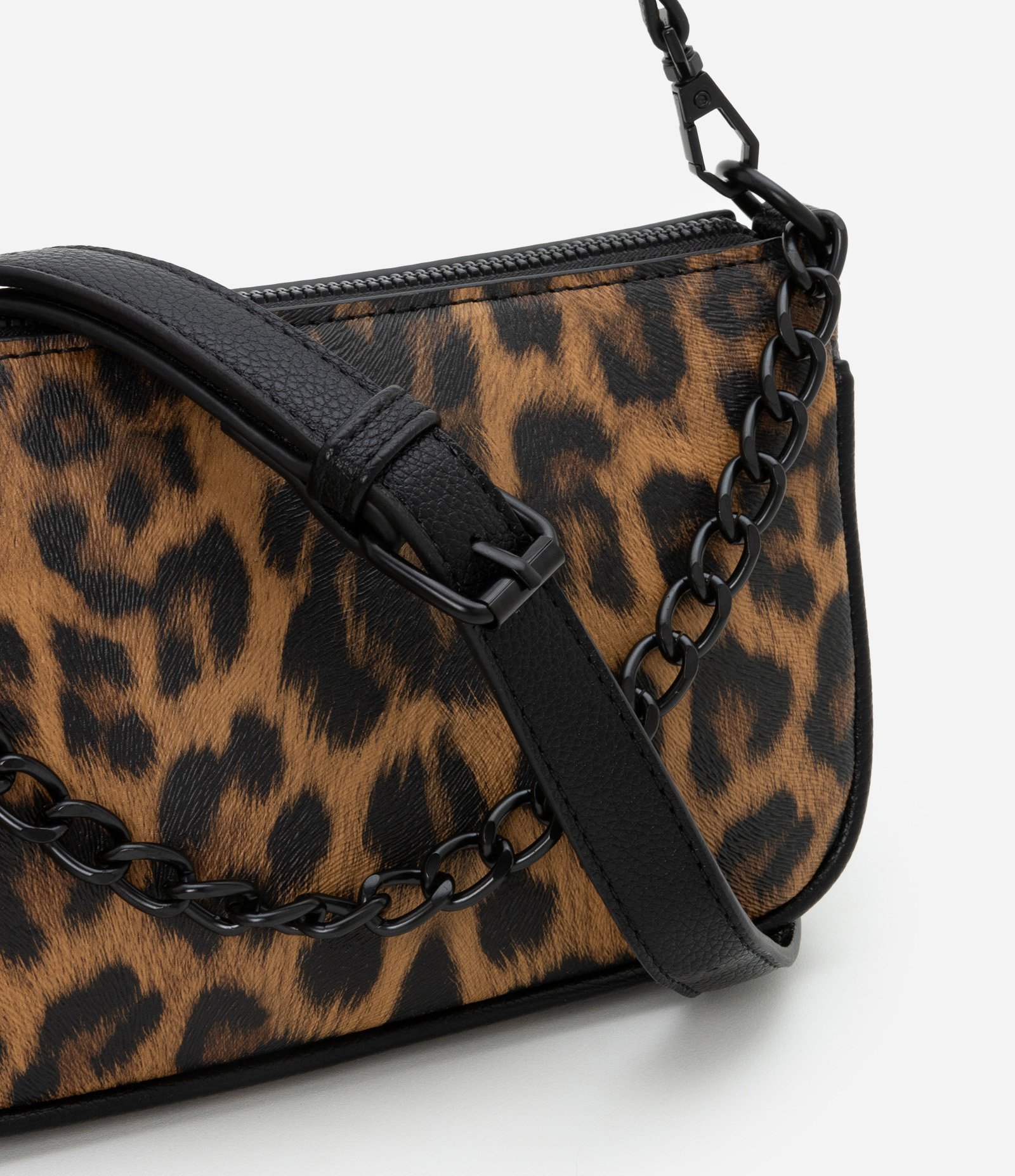 Bolsa Baguete Pequena com Detalhe na Corrente Onça 5