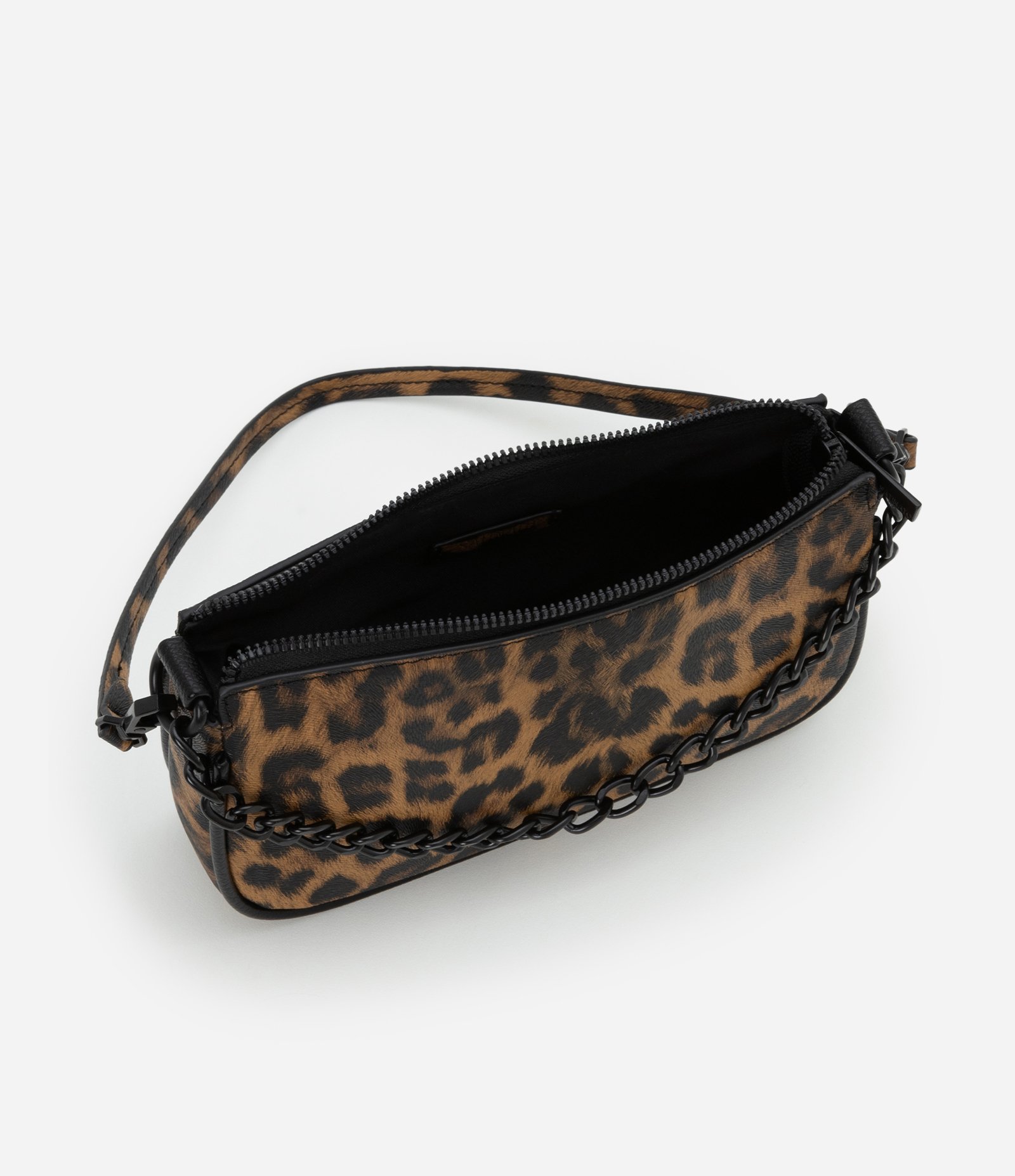 Bolsa Baguete Pequena com Detalhe na Corrente Onça 6