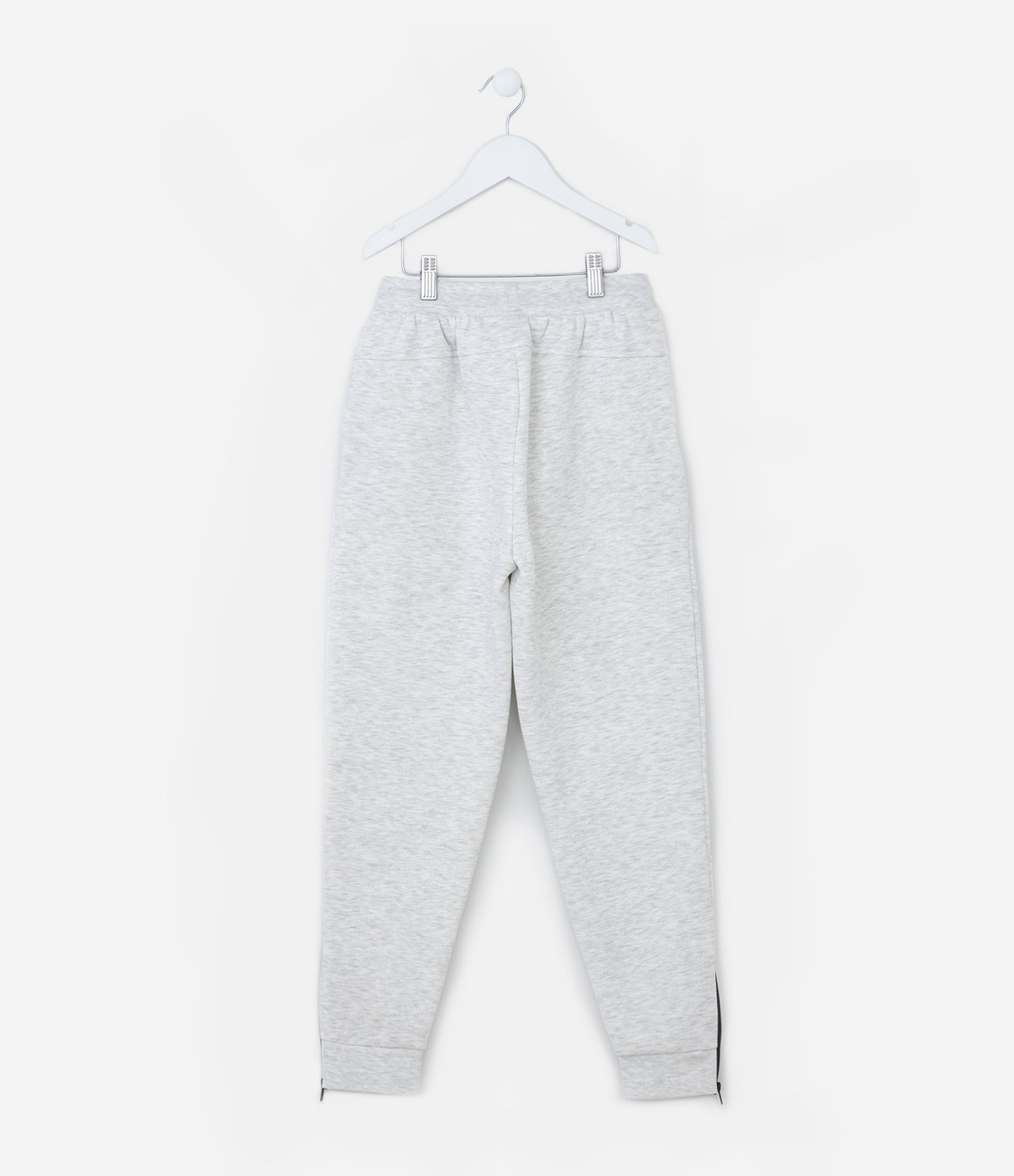 Calça Infantil com Recortes Zíper na Barra - Tam 5 a 14 Anos Cinza 2