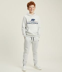 Calça Infantil com Recortes Zíper na Barra - Tam 5 a 14 Anos