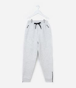 Calça Infantil com Recortes Zíper na Barra - Tam 5 a 14 Anos