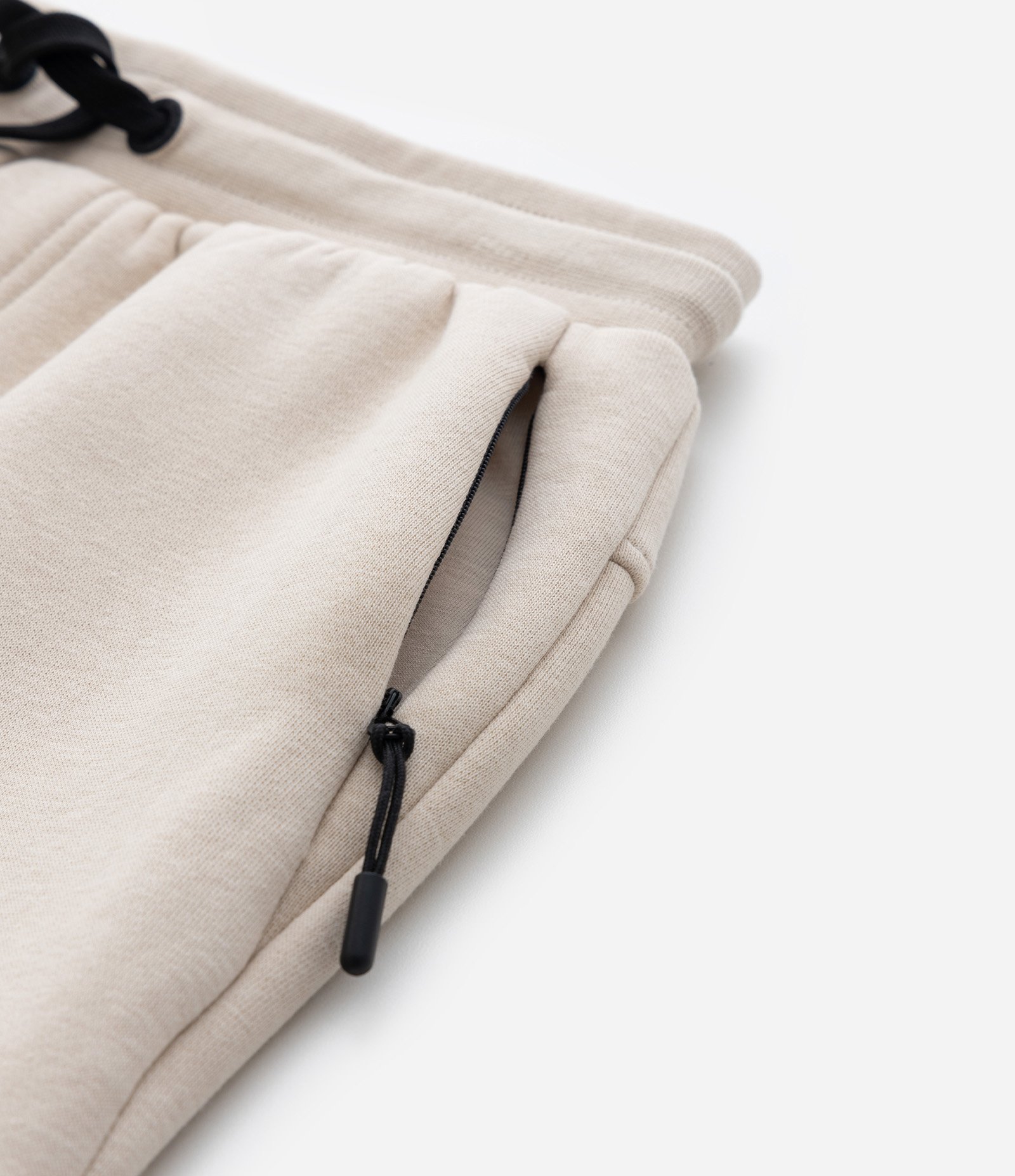 Calça Infantil com Recortes Zíper na Barra - Tam 5 a 14 Anos Bege 4