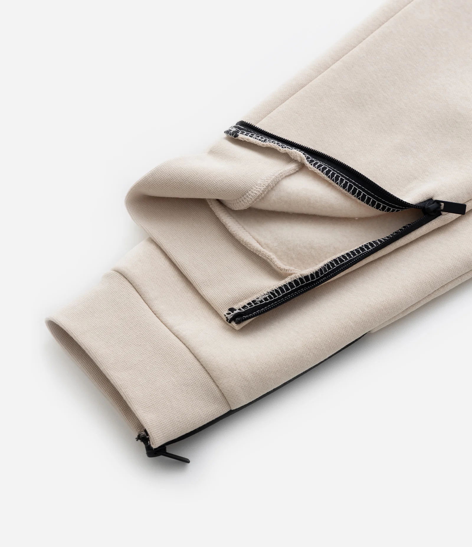 Calça Infantil com Recortes Zíper na Barra - Tam 5 a 14 Anos Bege 7