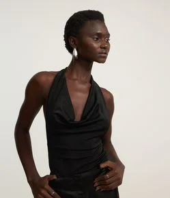 Body Frente Única com Decote Degagê