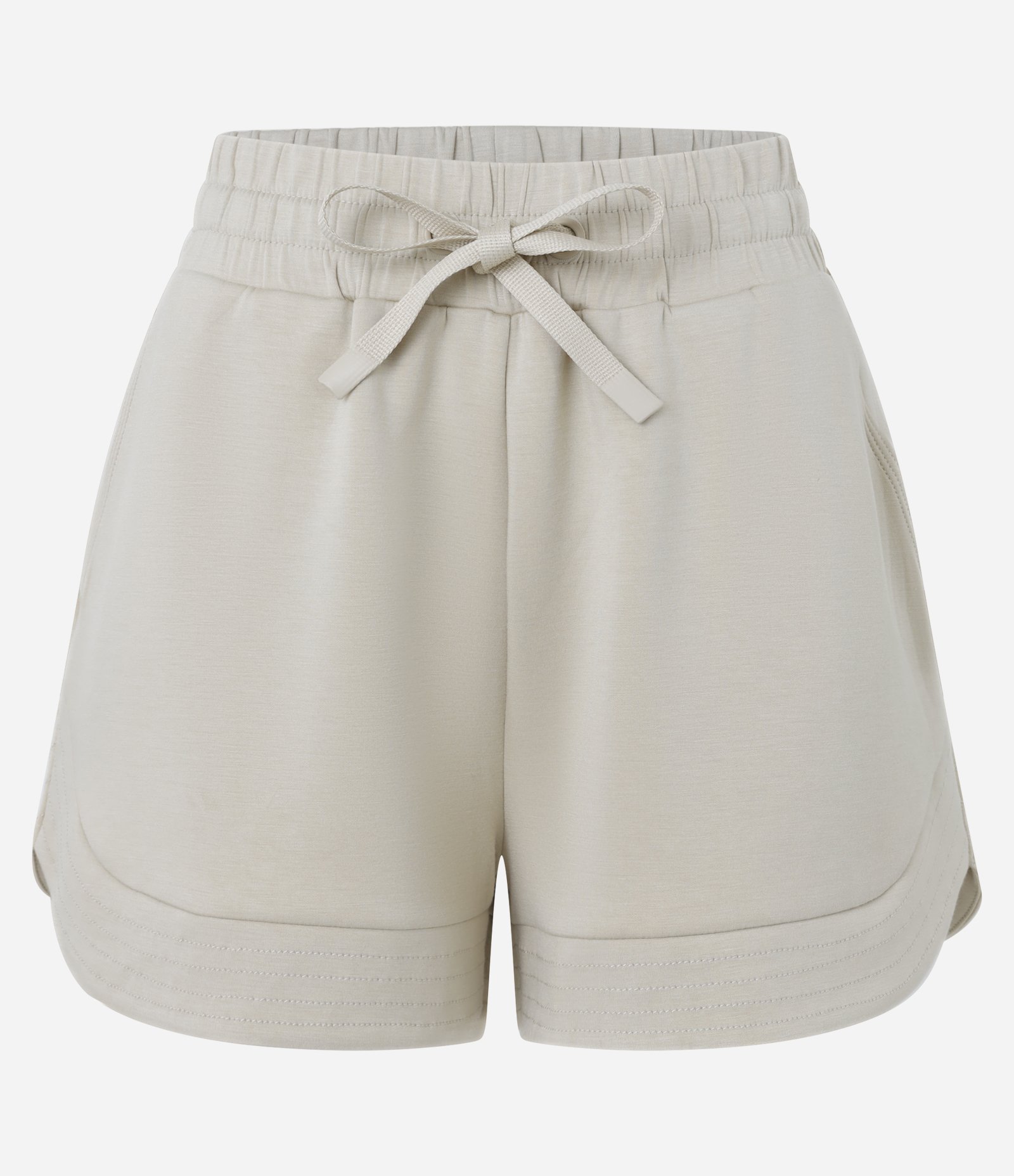 Bermuda Esportiva em Modal com Barra Larga Pespontada Bege 5