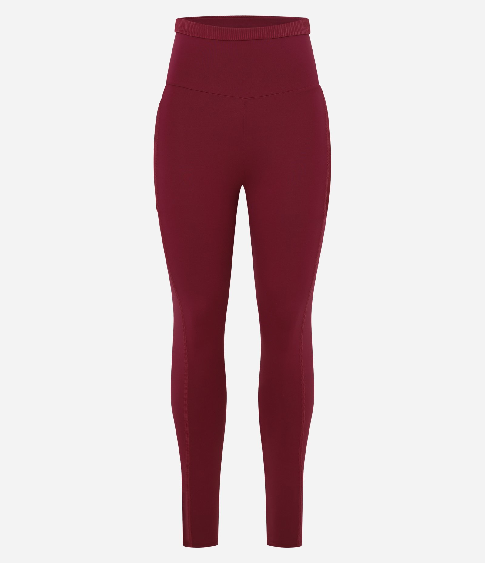 Calça Legging Esportiva em Poliamida com Cós Texturizado Vermelho
