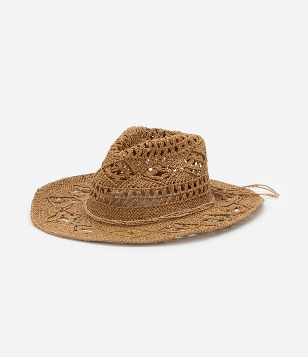 Chapéu Cowboy de Praia com Laço de Palha