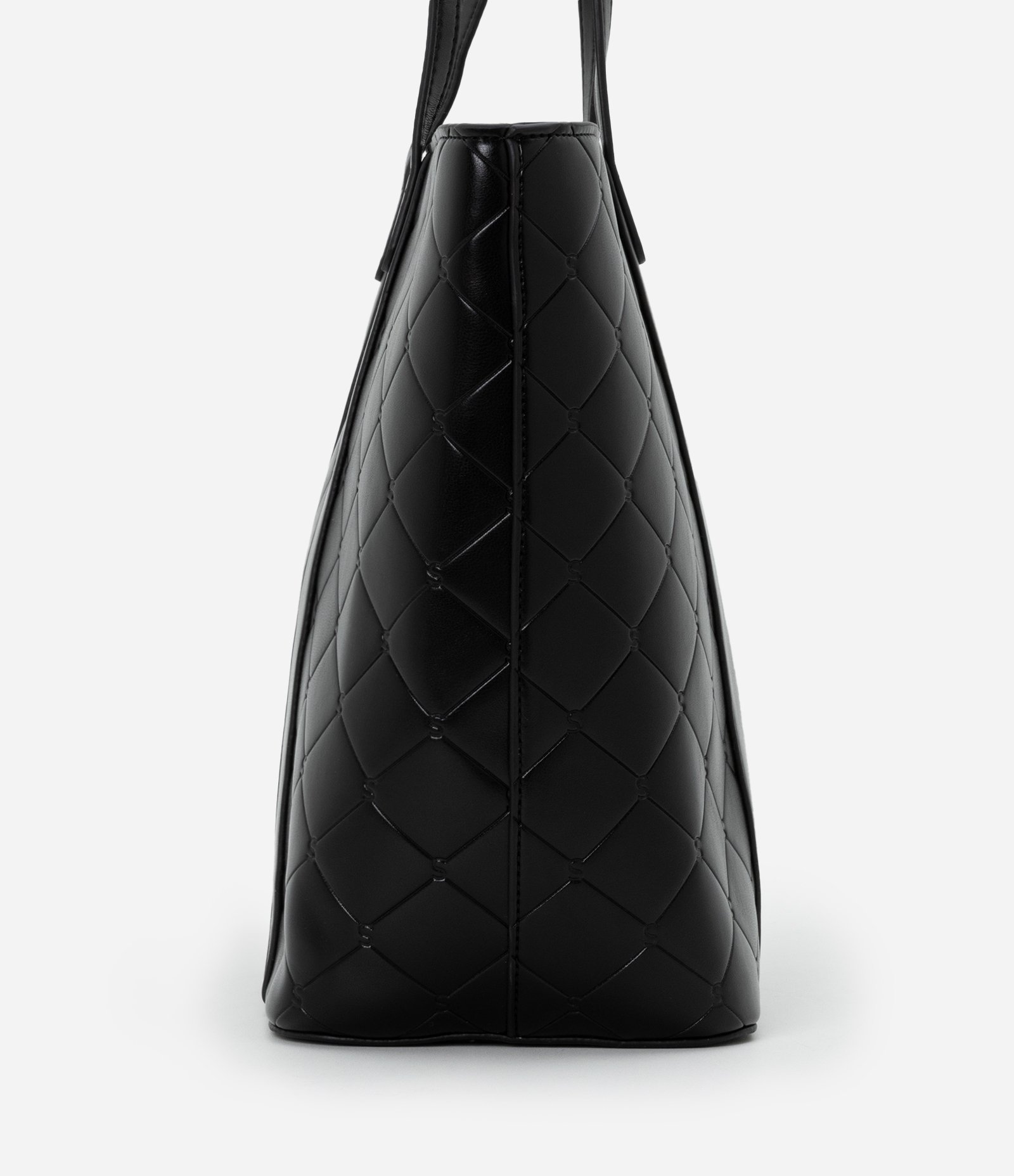 Bolsa Grande em PU com Textura Embossed Preto 4