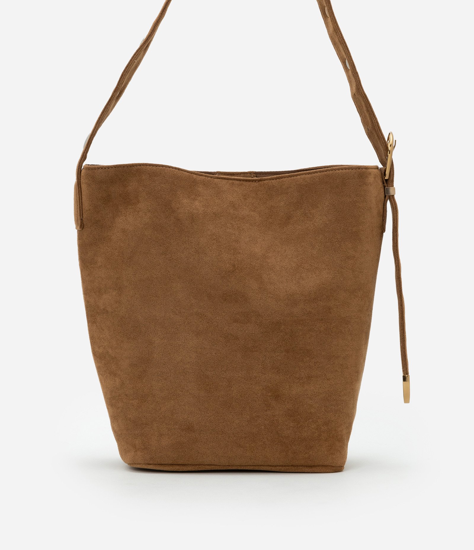 Bolsa Grande em PU com Aplicação na Alça Marrom 3