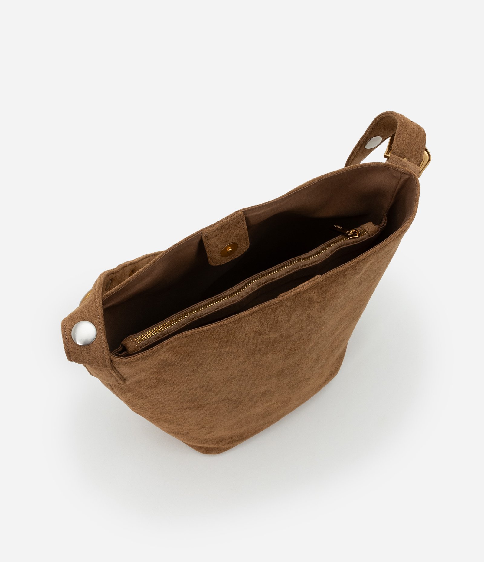 Bolsa Grande em PU com Aplicação na Alça Marrom 4