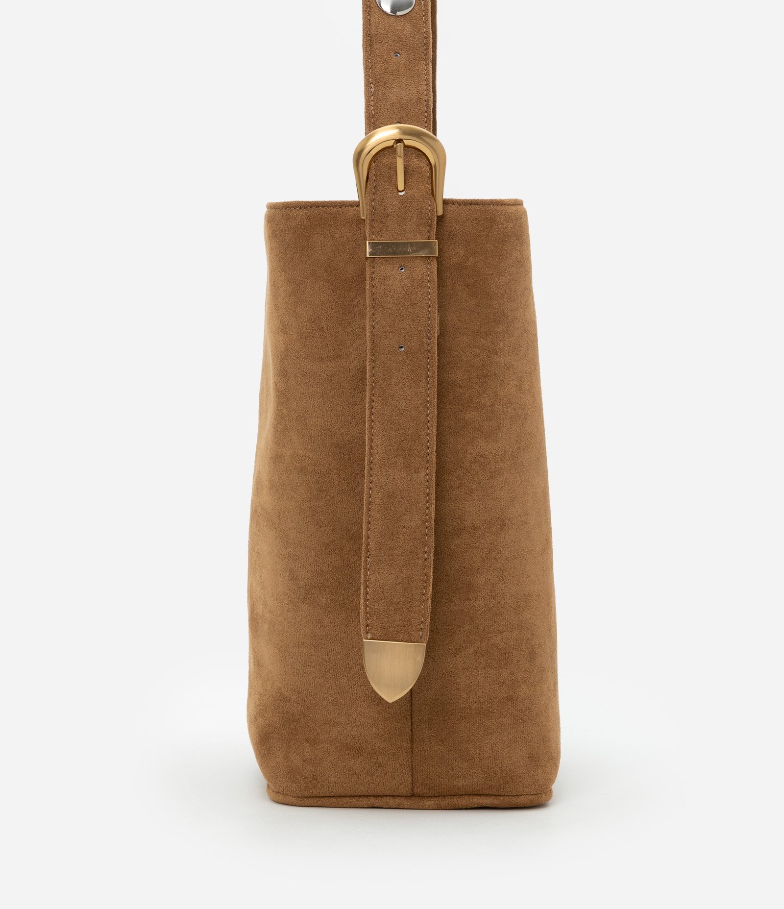 Bolsa Grande em PU com Aplicação na Alça Marrom 5