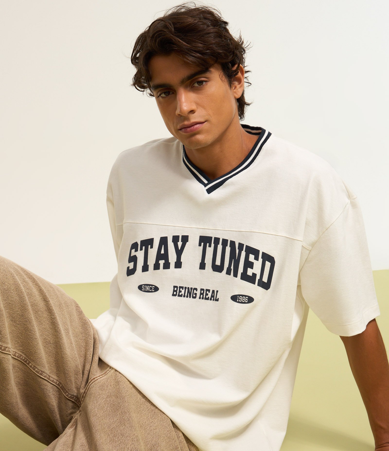 Camiseta Sportcore Oversized em Piquet com Estampa Lettering Branco 4