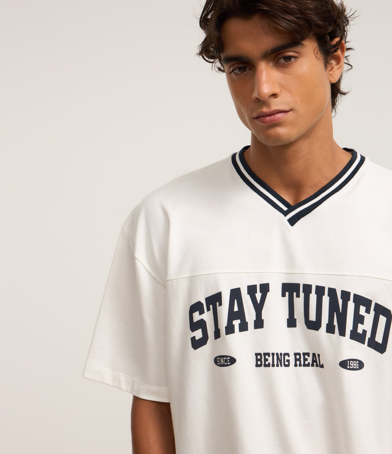 Camiseta Sportcore Oversized em Piquet com Estampa Lettering Branco 5