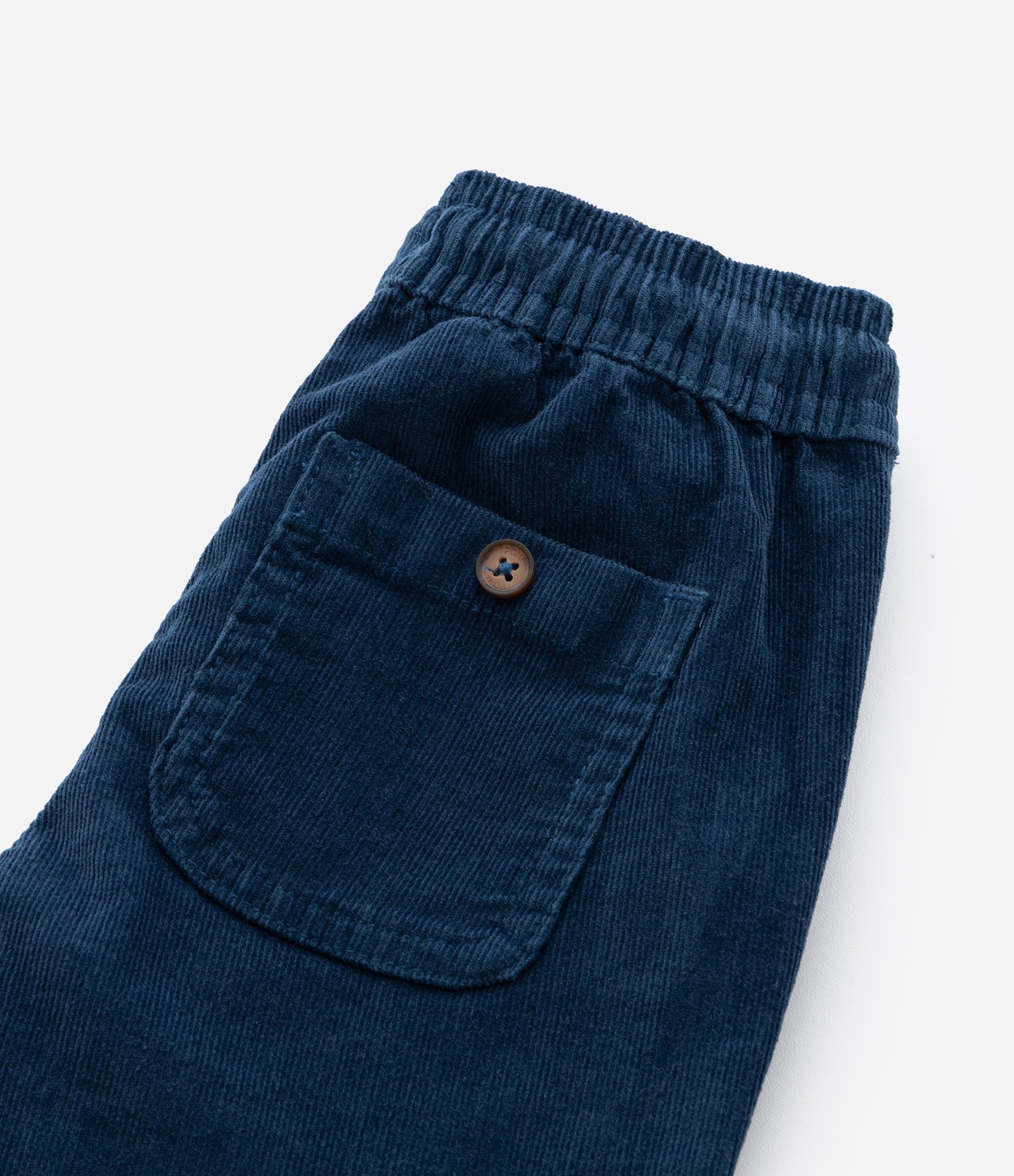 Calça Reta Infantil em Veludo com Amarração no Cós - Tam 1 a 5 anos Azul 5