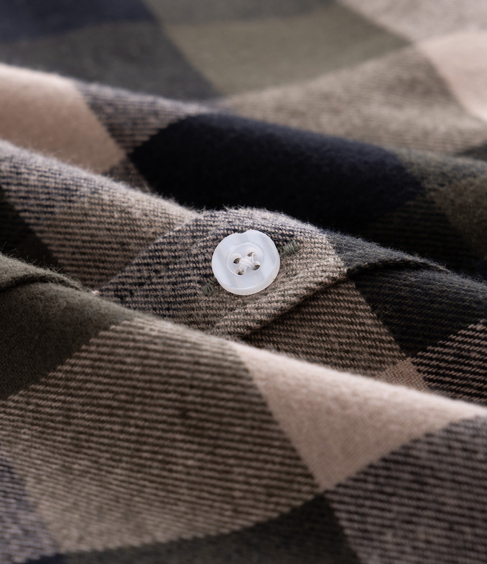 Camisa Comfort em Algodão com Estampa Xadrez e Manga Longa Verde/Cinza/Marrom 7