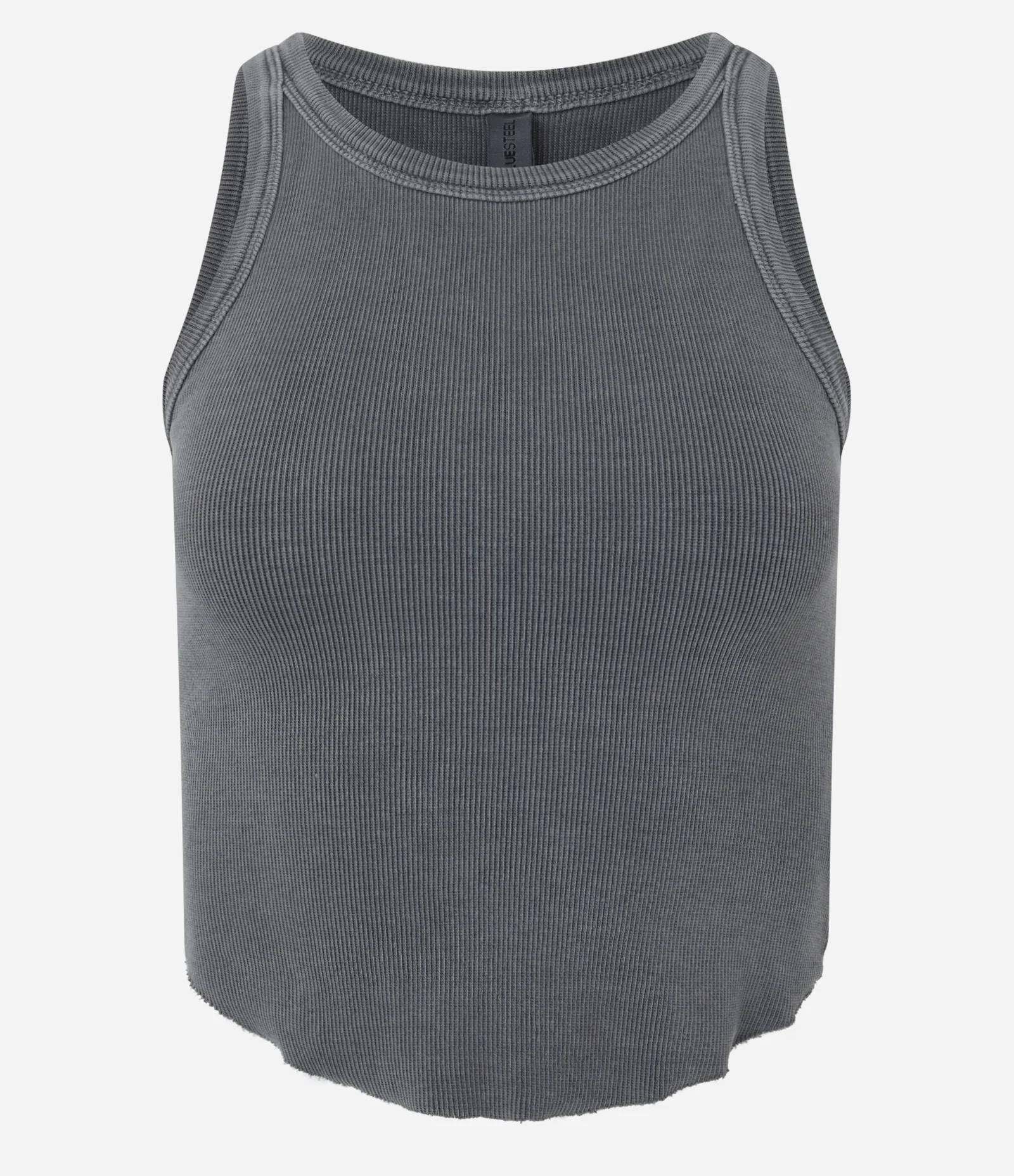 Regata em Ribana Lavada com Barra Assimétrica Cinza 4