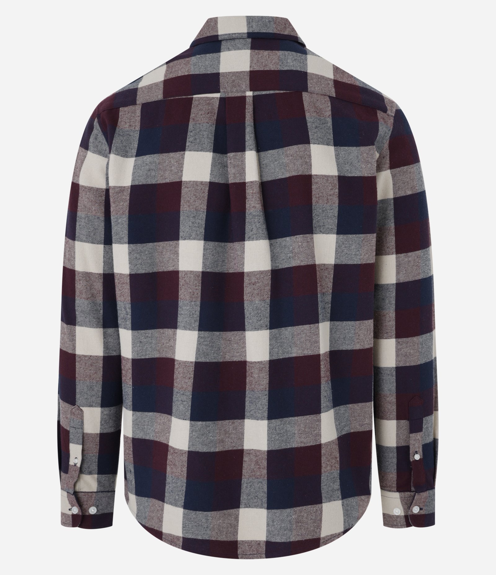 Camisa Comfort em Algodão com Estampa Xadrez e Manga Longa Bordô/Marrom/Bege 6