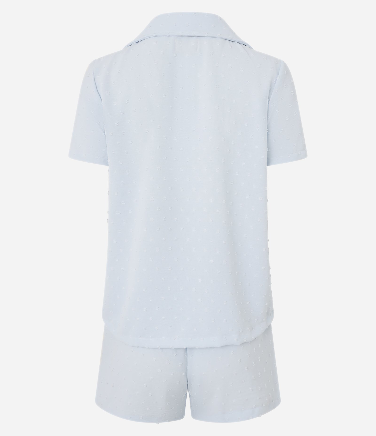 Pijama Short Doll Manga Curta com Estampa "Grl Pwr" Azul 7