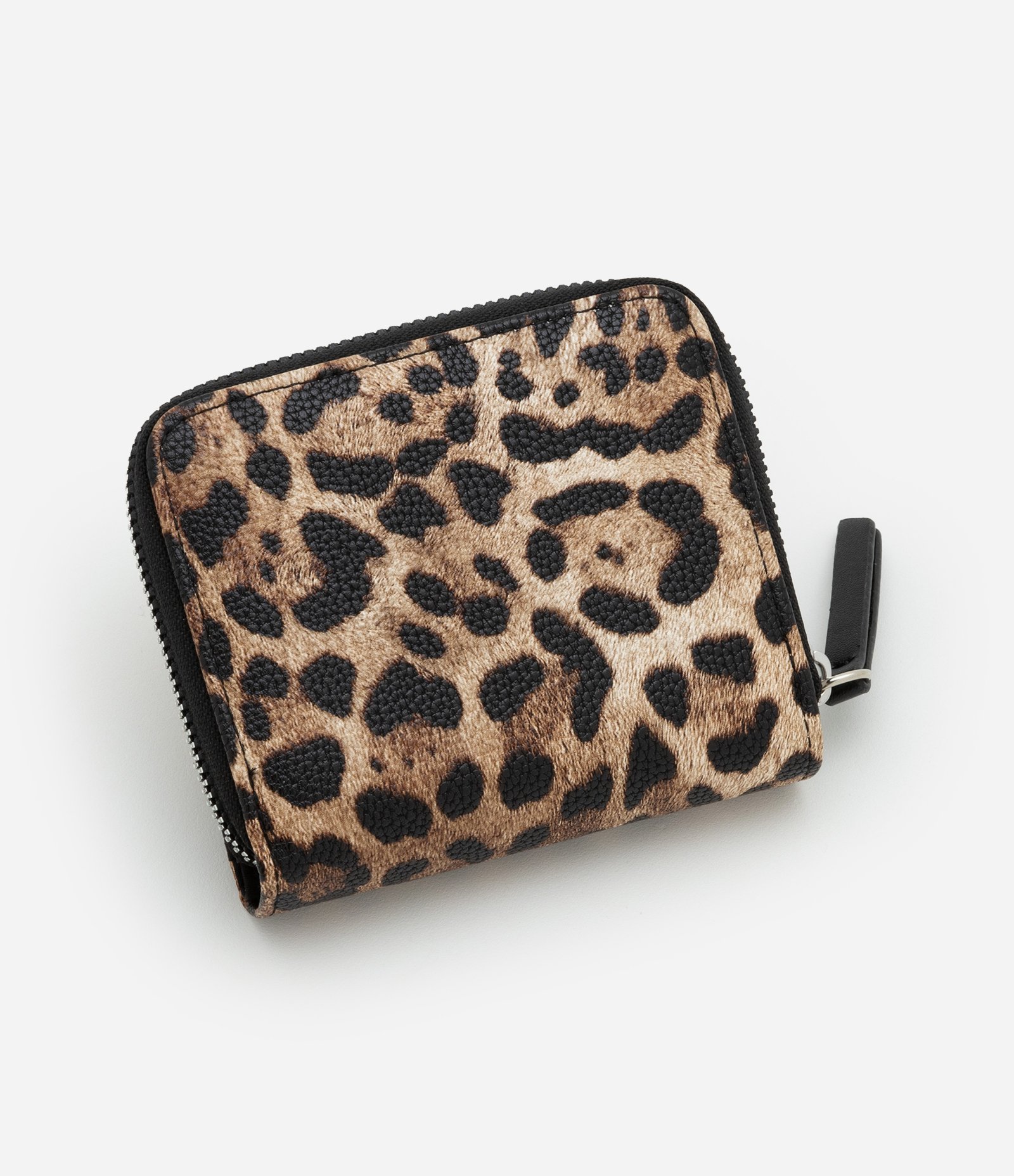 Carteira Pequena em PU com Zíper Estampa Animal Print Onça 2