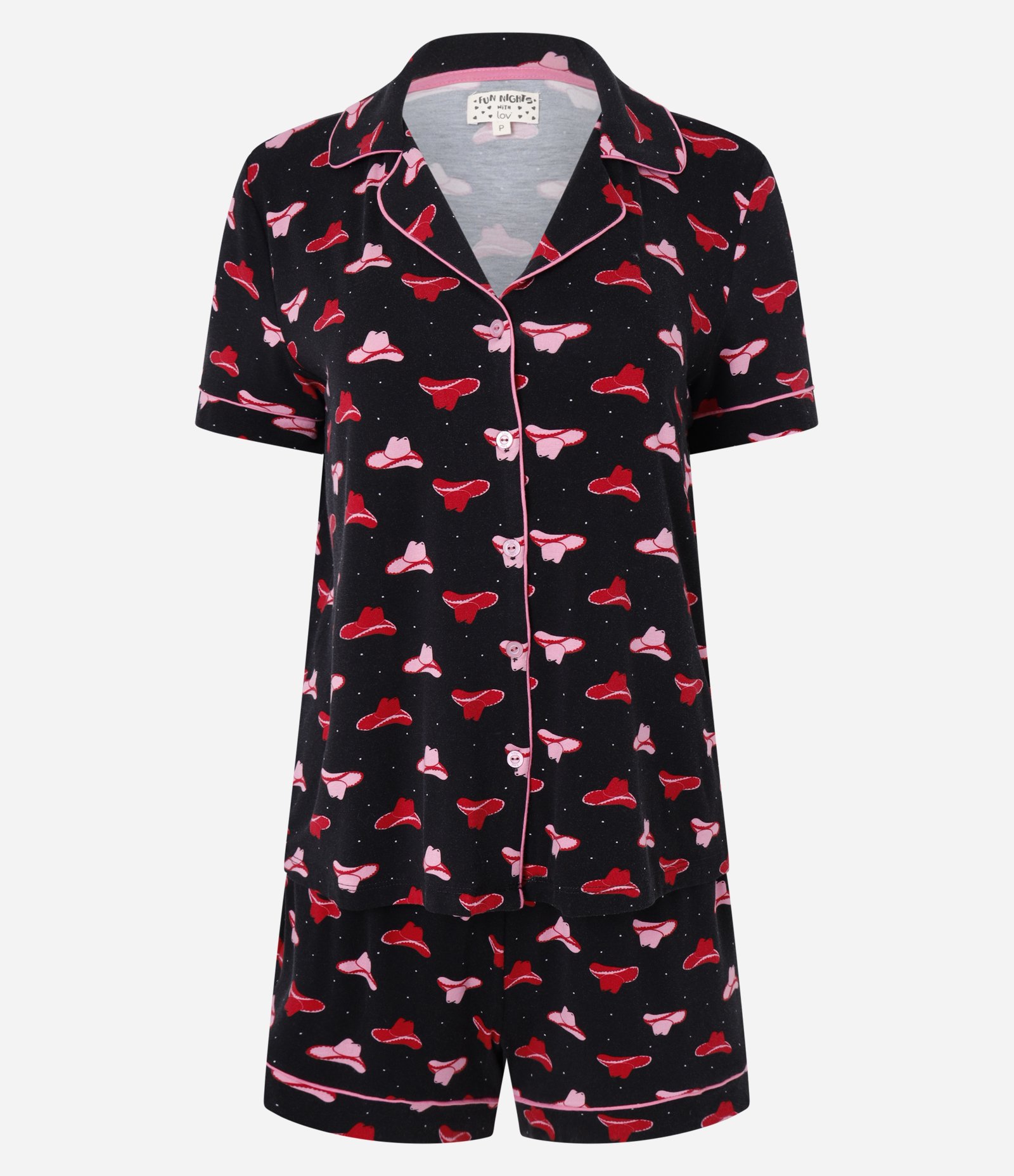 Pijama Short Doll em Viscose com Estampa de Cowboy Multicores 5