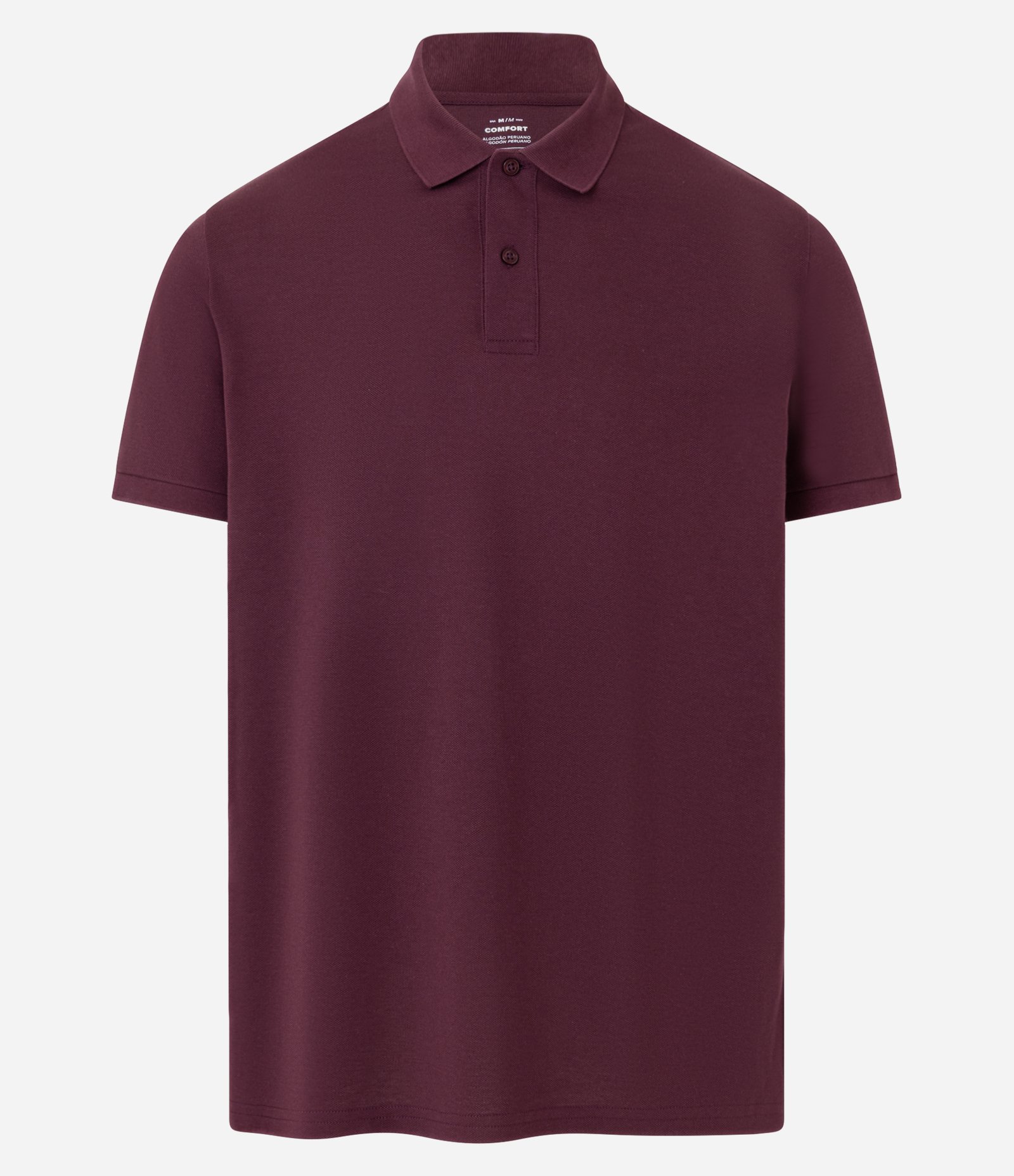 Camisa Polo Comfort em Algodão Peruano Vinho 4