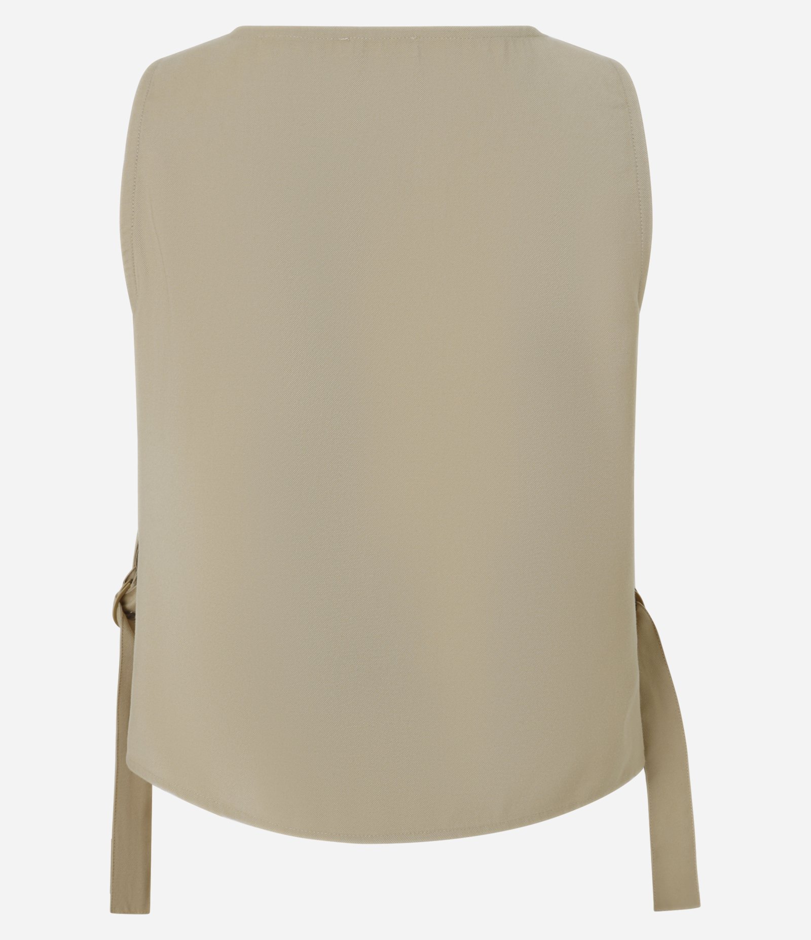 Blusa em Viscose com Alça Larga e Detalhe de Fivela na Lateral Bege 6