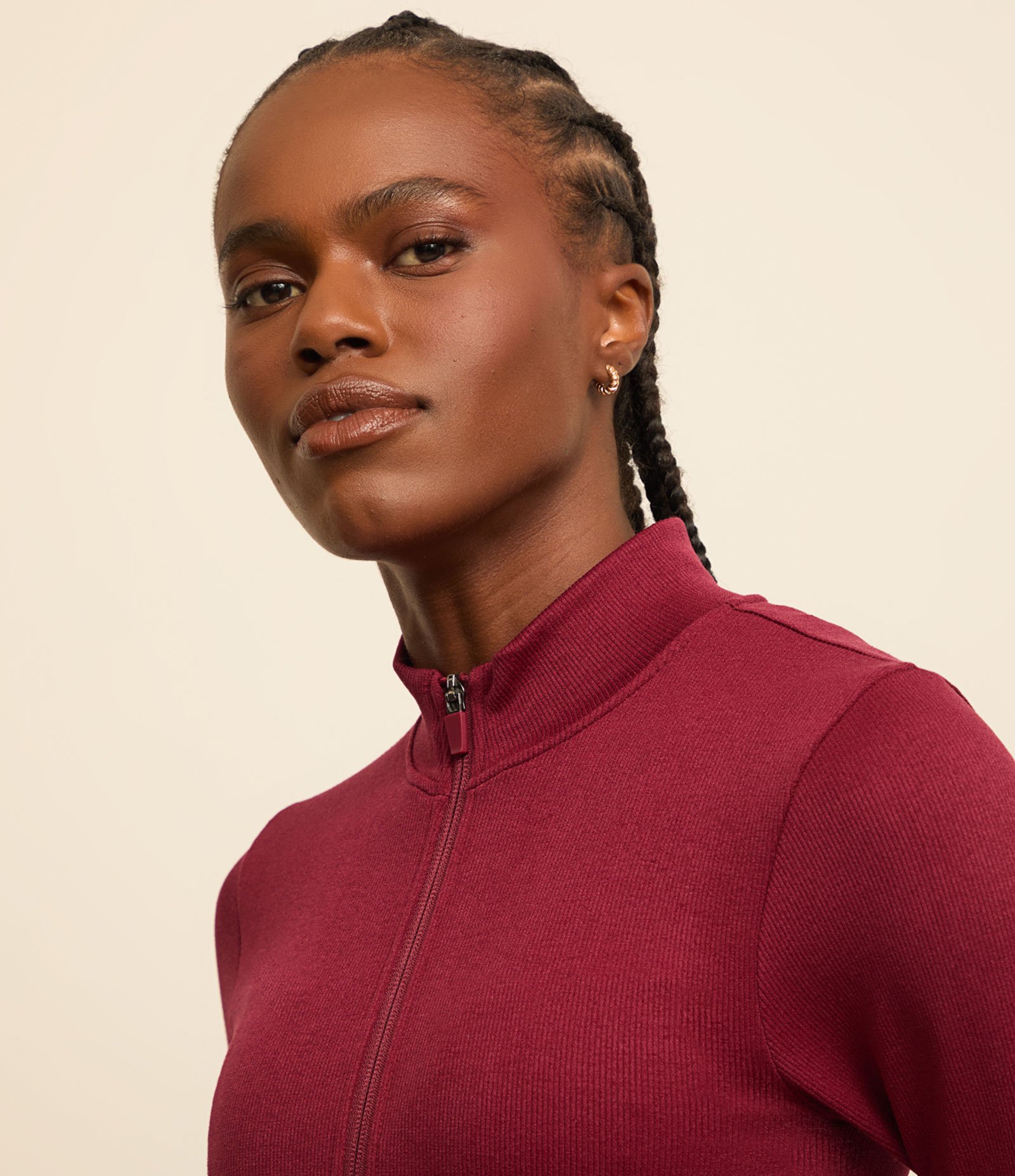 Jaqueta Esportiva Seamless com Golinha Alta Vermelho 4