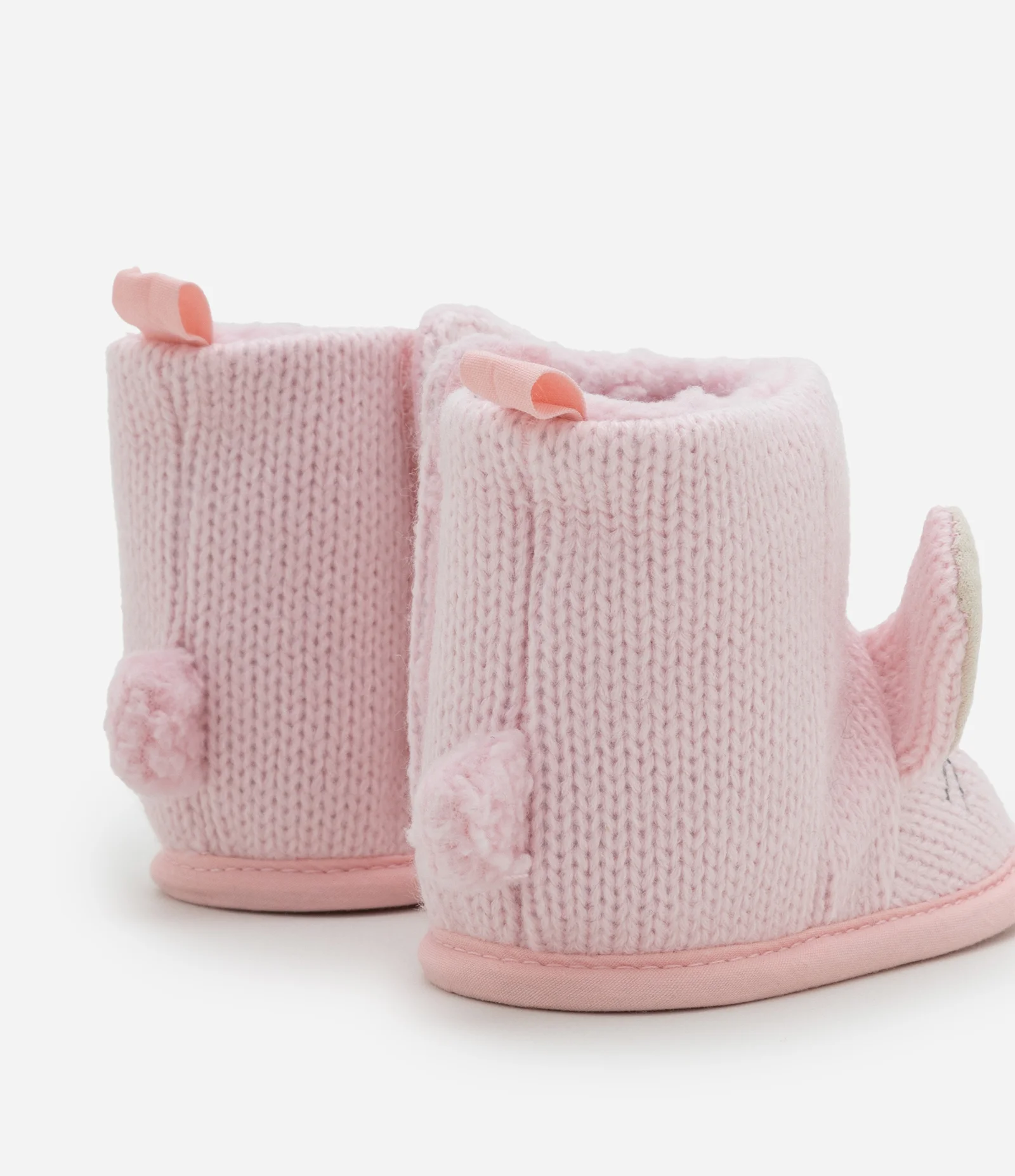 Bota Infantil com Estampa Cara de Bichinho - Tam 0 a 12 meses Rosa 2