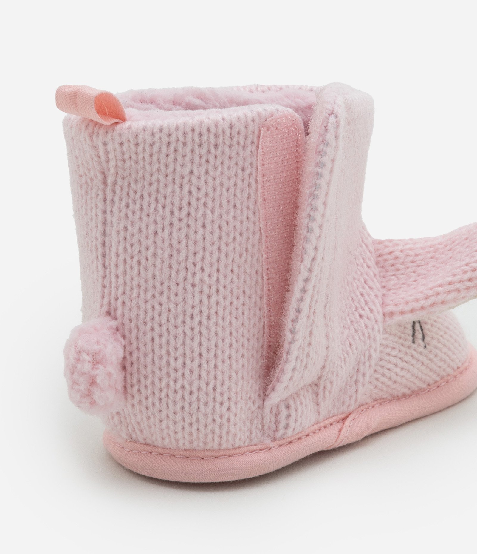 Bota Infantil com Estampa Cara de Bichinho - Tam 0 a 12 meses Rosa 4