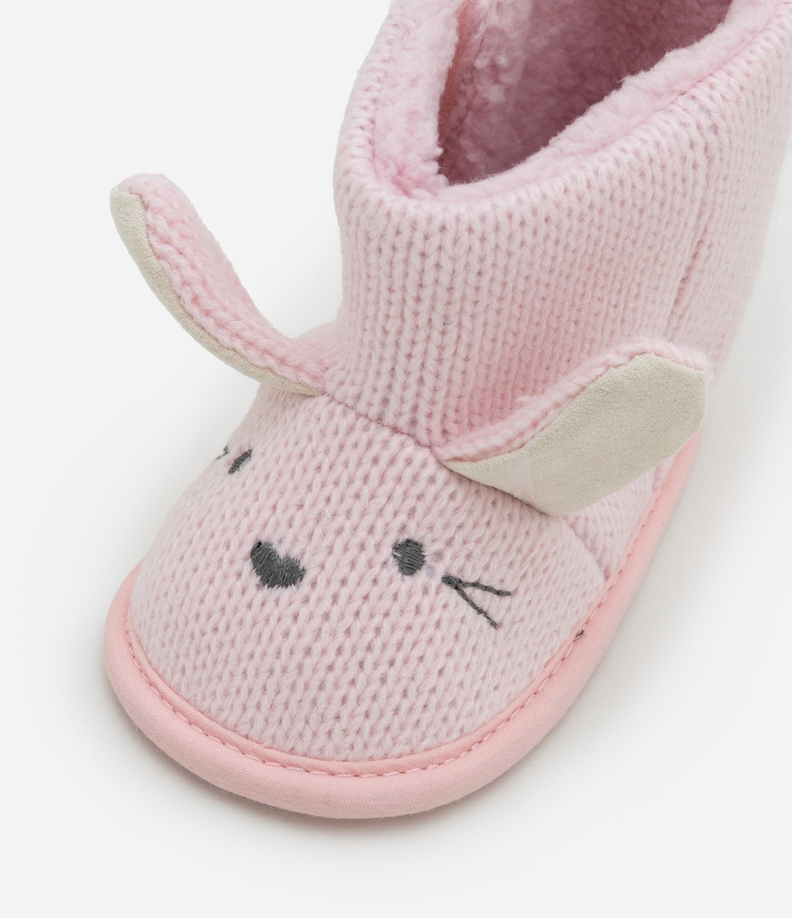 Bota Infantil com Estampa Cara de Bichinho - Tam 0 a 12 meses Rosa 5