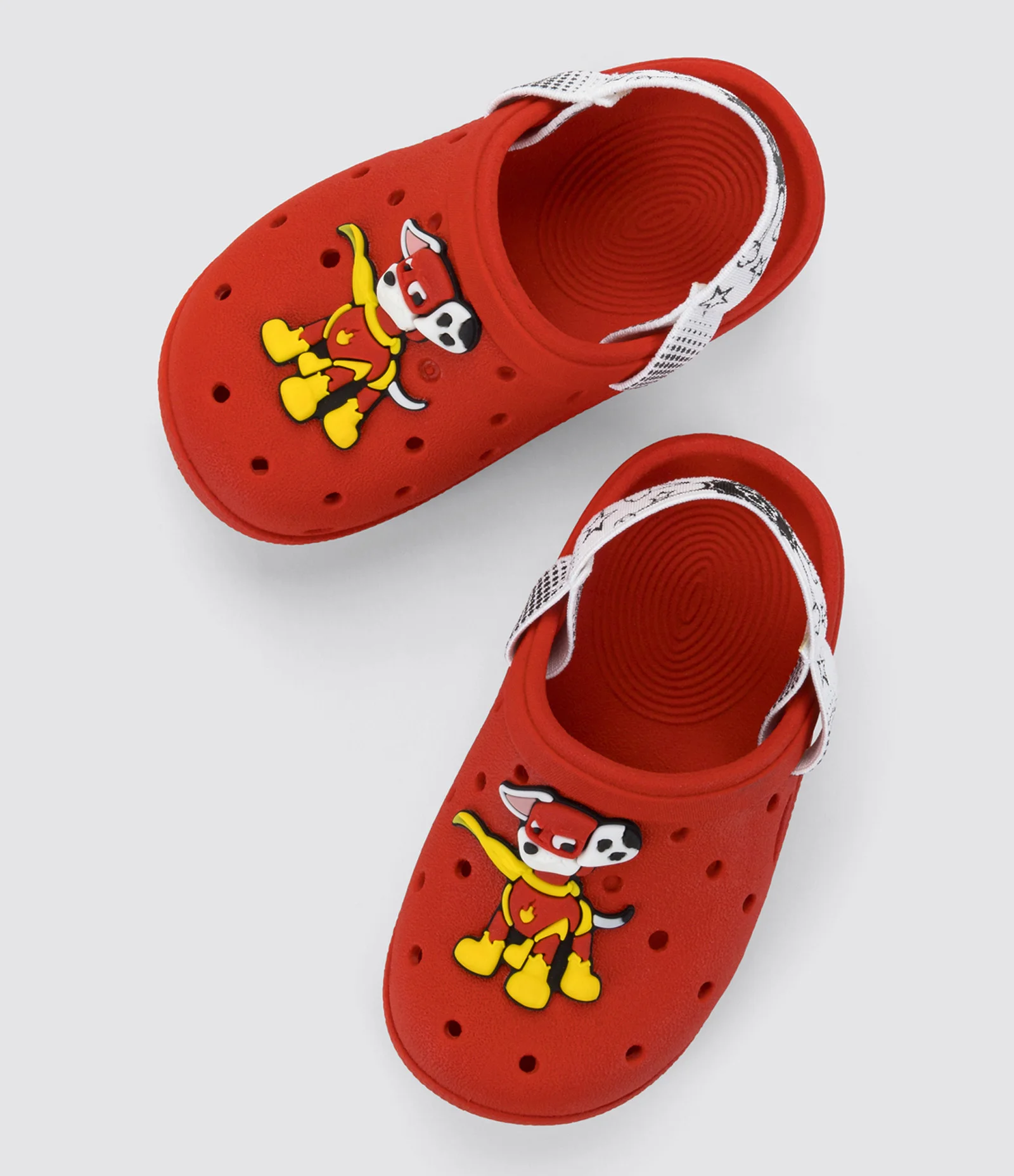 Sandália Babuche Infantil com Patch Patrulha Canina - Tam 20 a 27 Vermelho 1