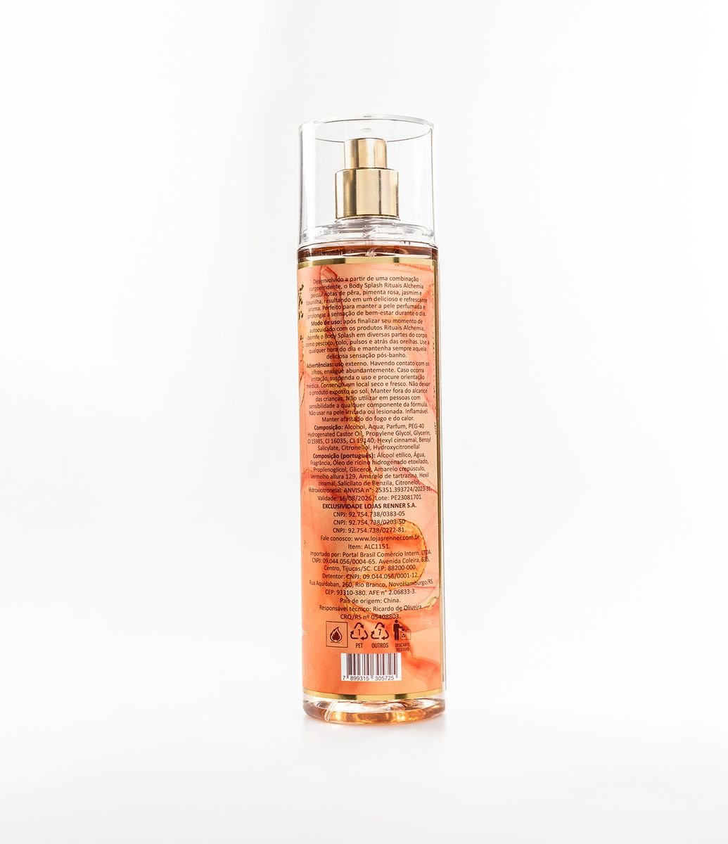 Body Splash Desodorante Corporal Novo Glam Chic Alchemia 236ml