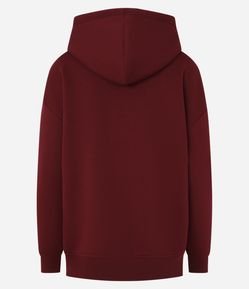 Moletom com Forro Fleece e Estampa de Ursinho com Bolso Canguru