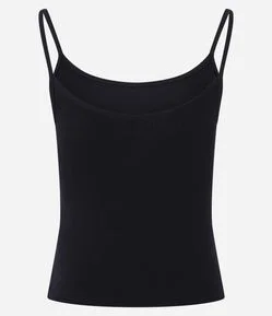 Blusa Cropped em Algodão com Alça Fina