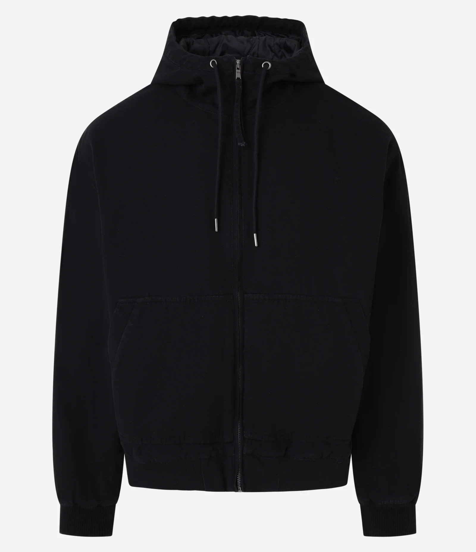 Jaqueta Trucker em Sarja com Efeito Lavado Preto 1