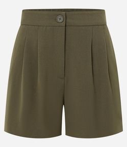 Short Alfaiatado com Pregas e Bolsos