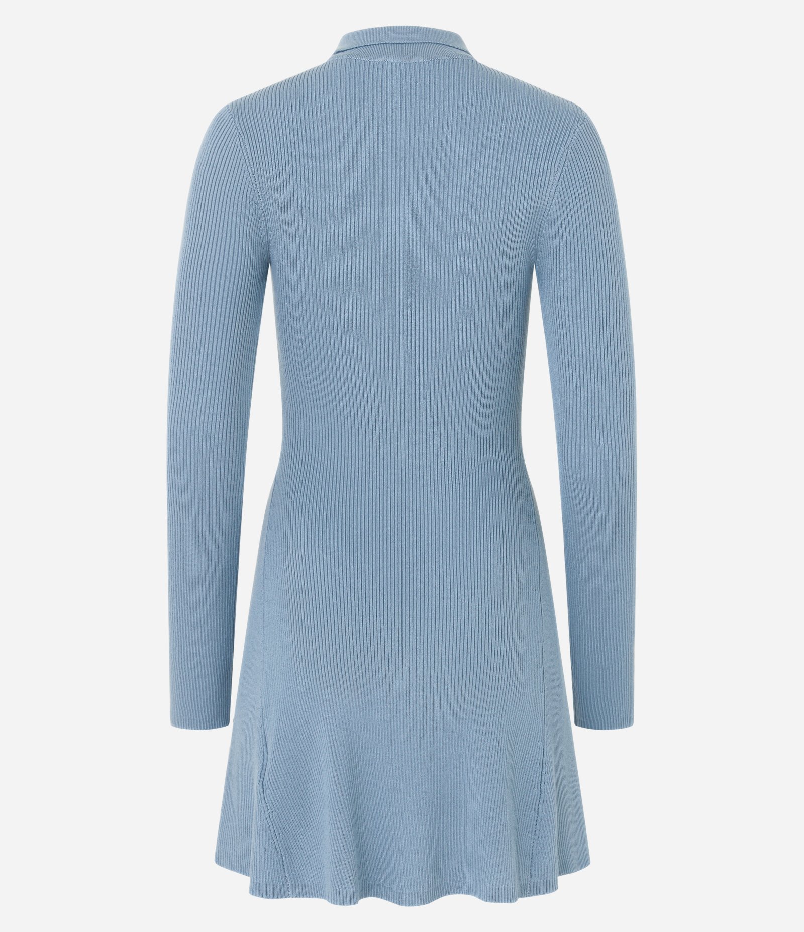 Vestido Evasê Sportcore em Tricô com Gola Polo Azul 7