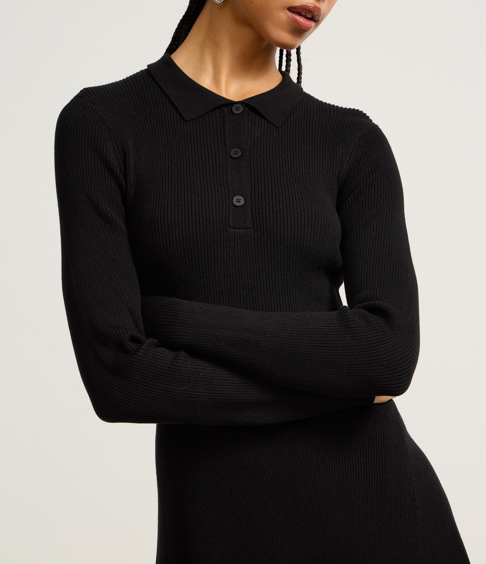 Vestido Evasê Sportcore em Tricô com Gola Polo 4