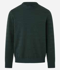 Suéter em Tricô com Textura Zig Zag