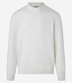 Suéter em Tricô com Textura Zig Zag