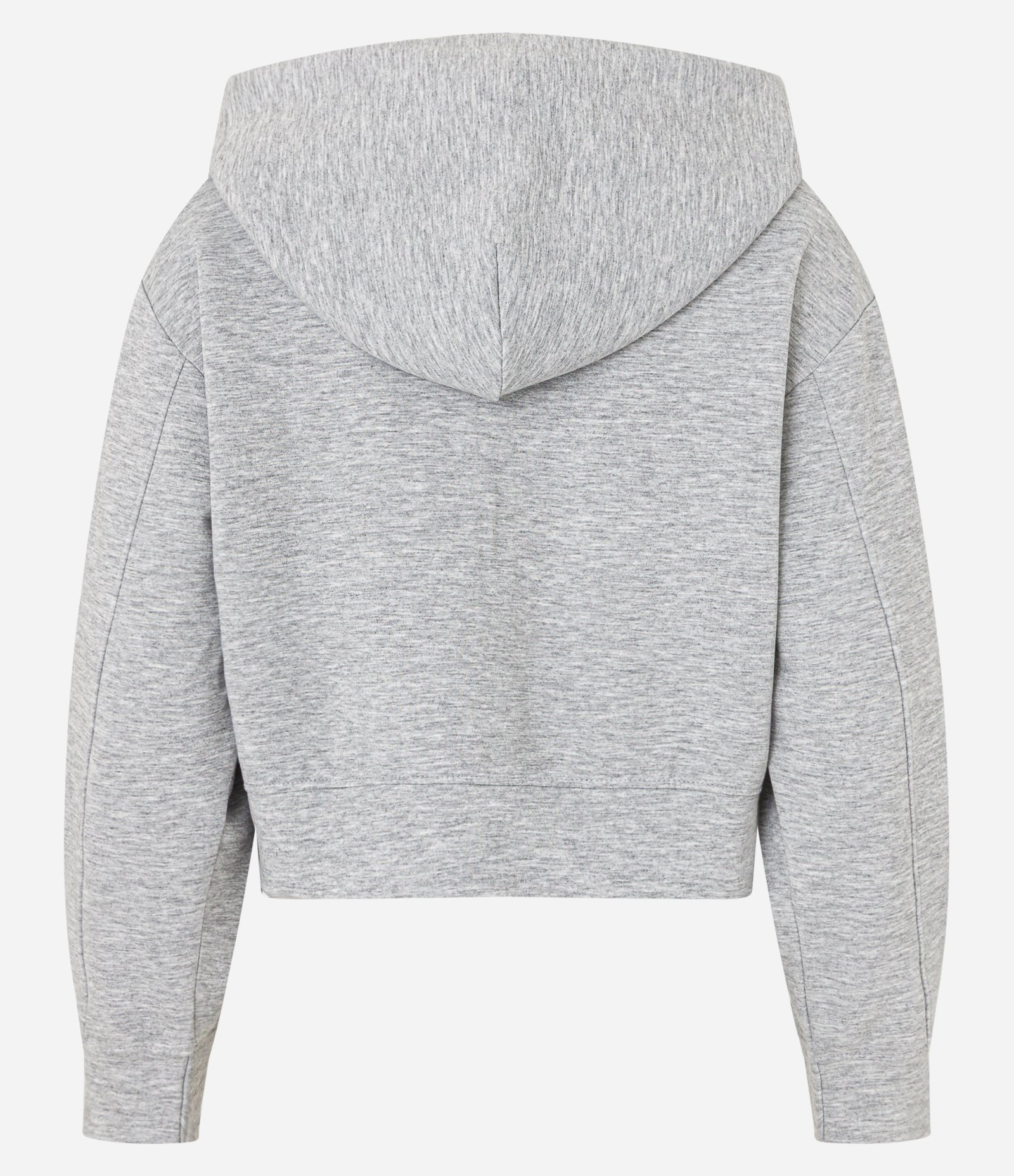 Casaco Slim em Moletom com Capuz e Forro Fleece Cinza 6