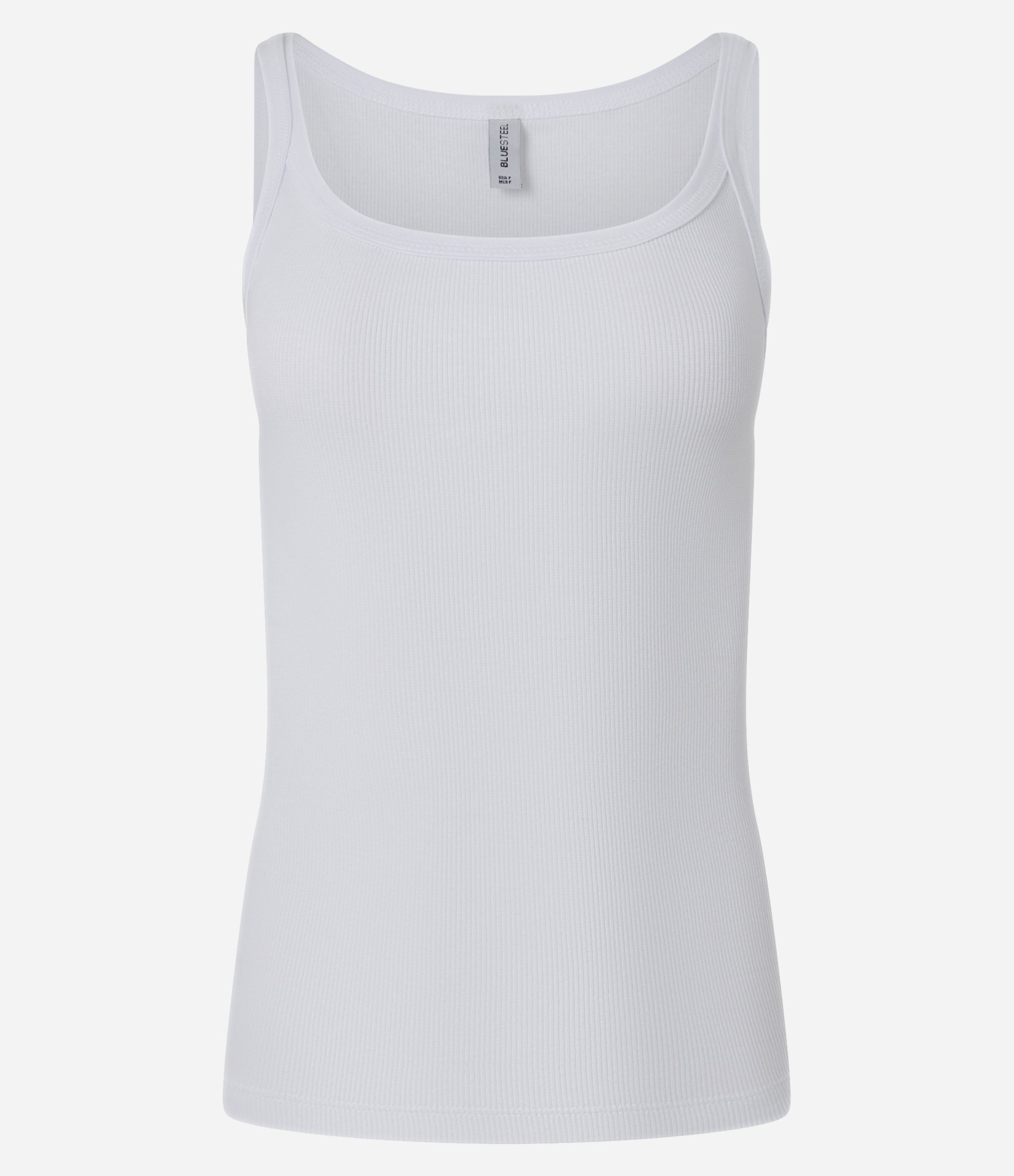 Blusa sem Manga em Ribana com Decote Halter Branco 5