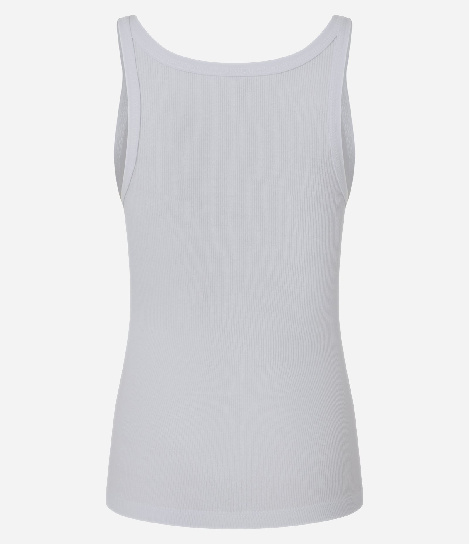 Blusa sem Manga em Ribana com Decote Halter Branco 7